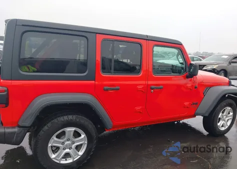 2021 Jeep Wrangler Unlimited Sport S 4X4 z USA, uszkodzony, nr VIN 1C4HJXDNXMW849540